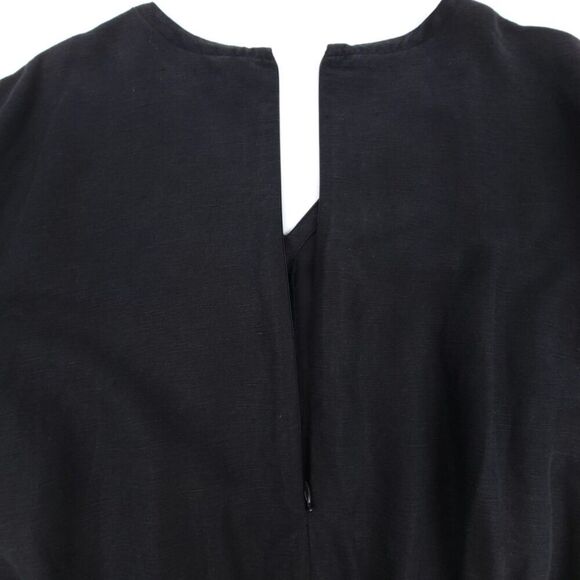 NEW Eileen Fisher Woman Tencel & Organic Linen Slub Jumpsuit Wide Leg Black 1X - Picture 9 of 11